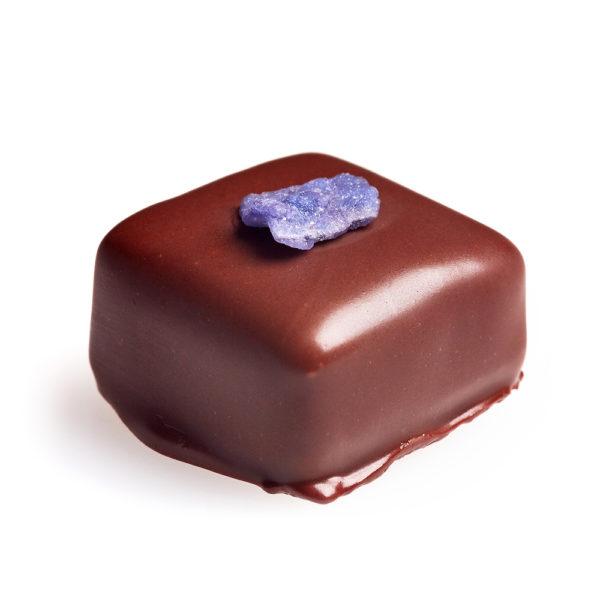blackcurrant and violet chocolate