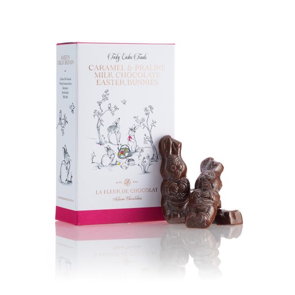 Salted Caramel & Hazelnut Praline Milk Chocolate Bunnies