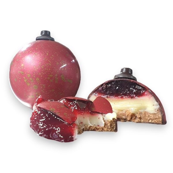 Raspberry and Lime Cheesecake Christmas Bauble